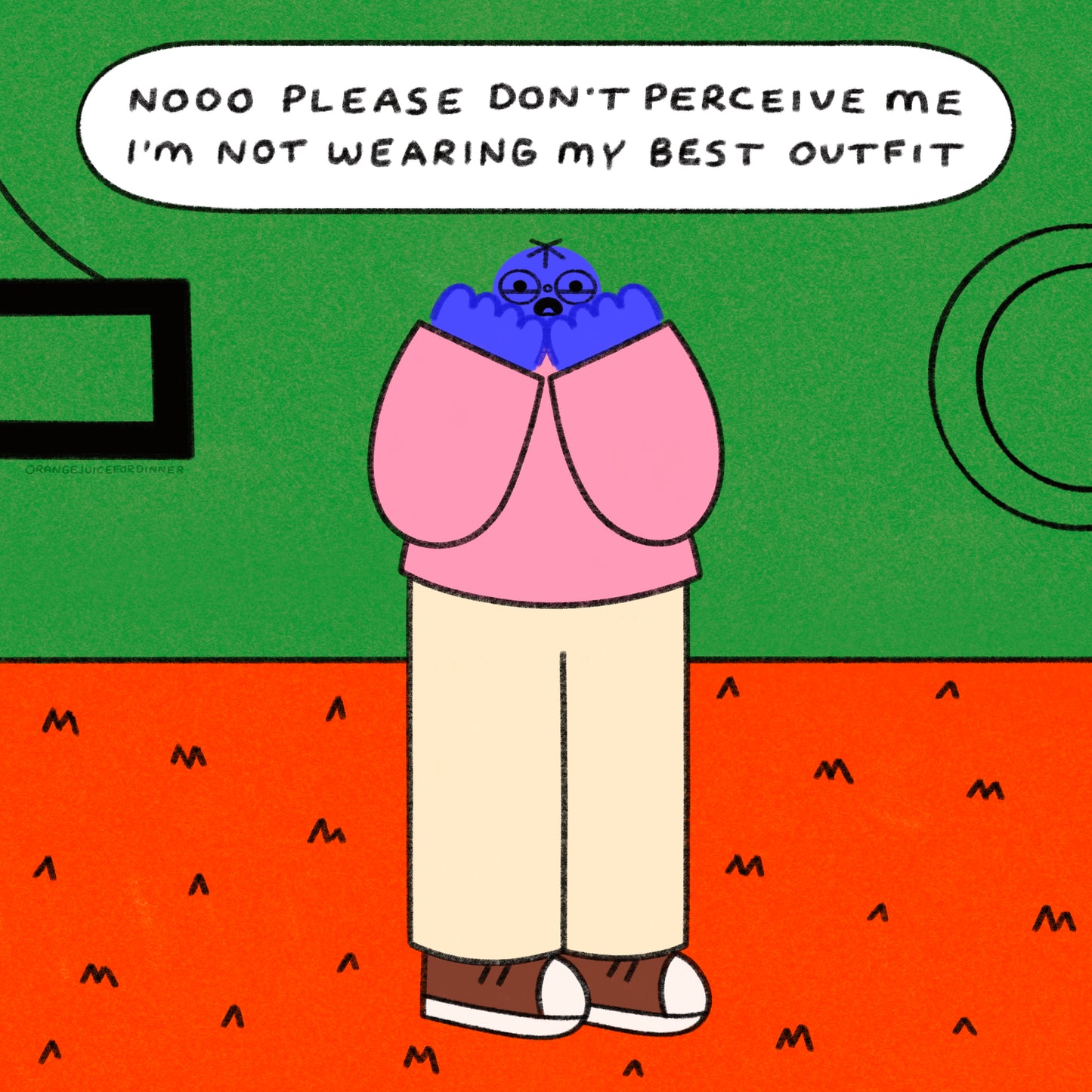 Nooo Please Don’t Perceive Me Art Print