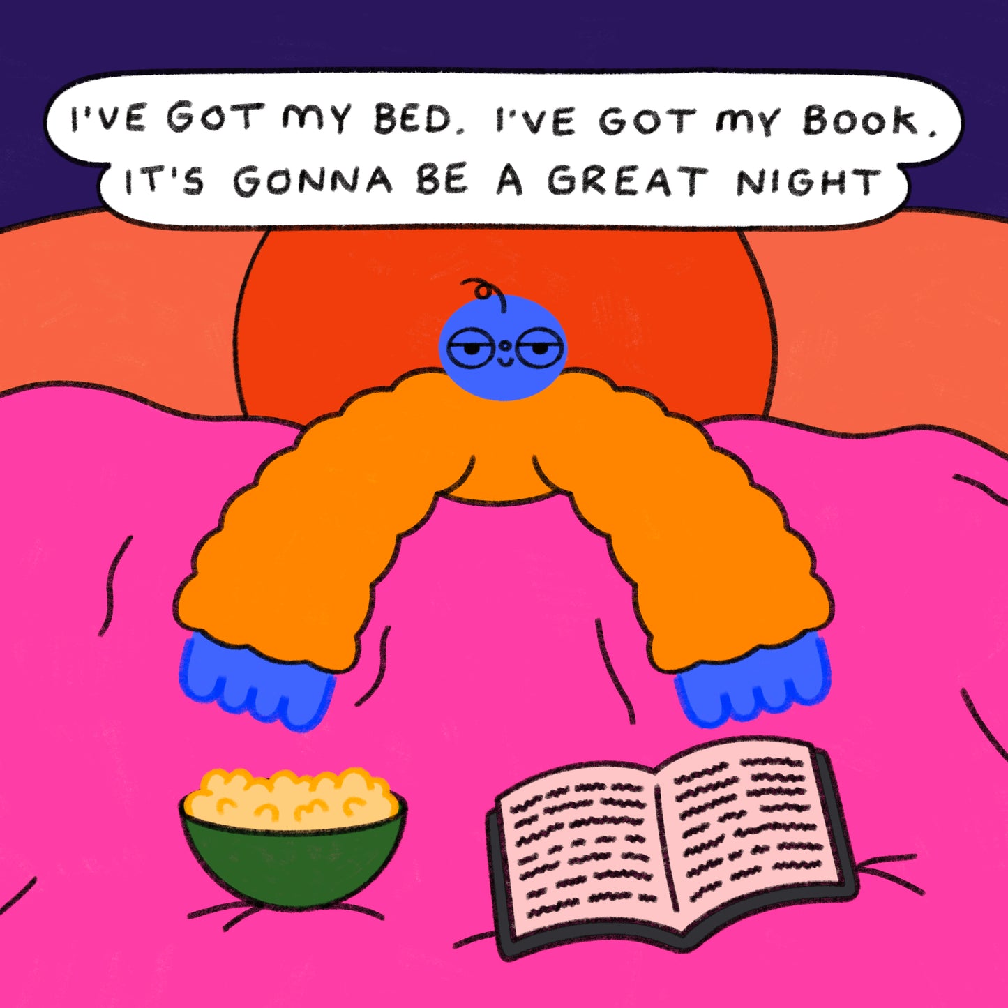I’ve Got My Bed, I’ve Got My Book Art Print