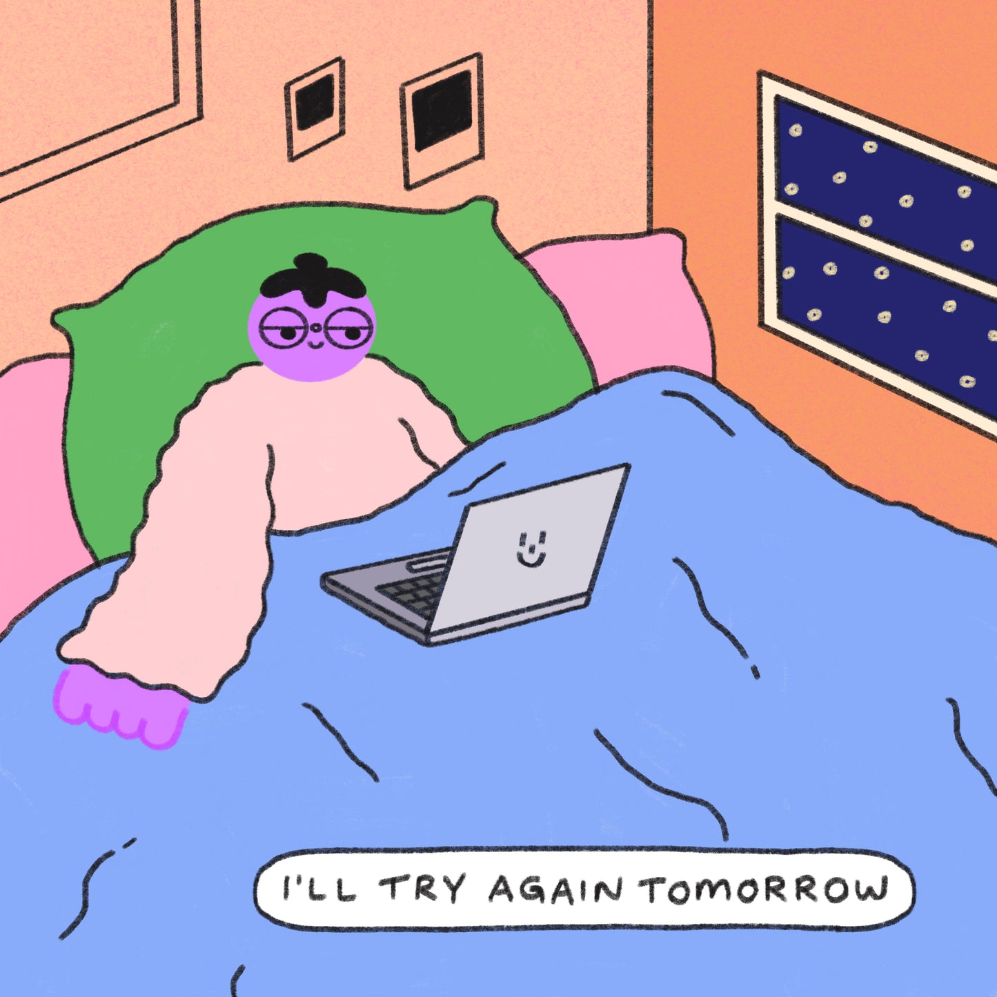 I’ll Try Again Tomorrow Art Print