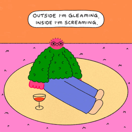 Outside I’m Gleaming Inside I’m Screaming Art Print