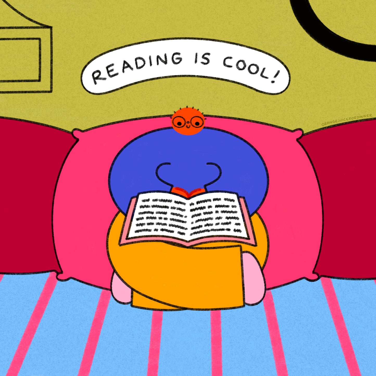 Reading Is Cool Art Print