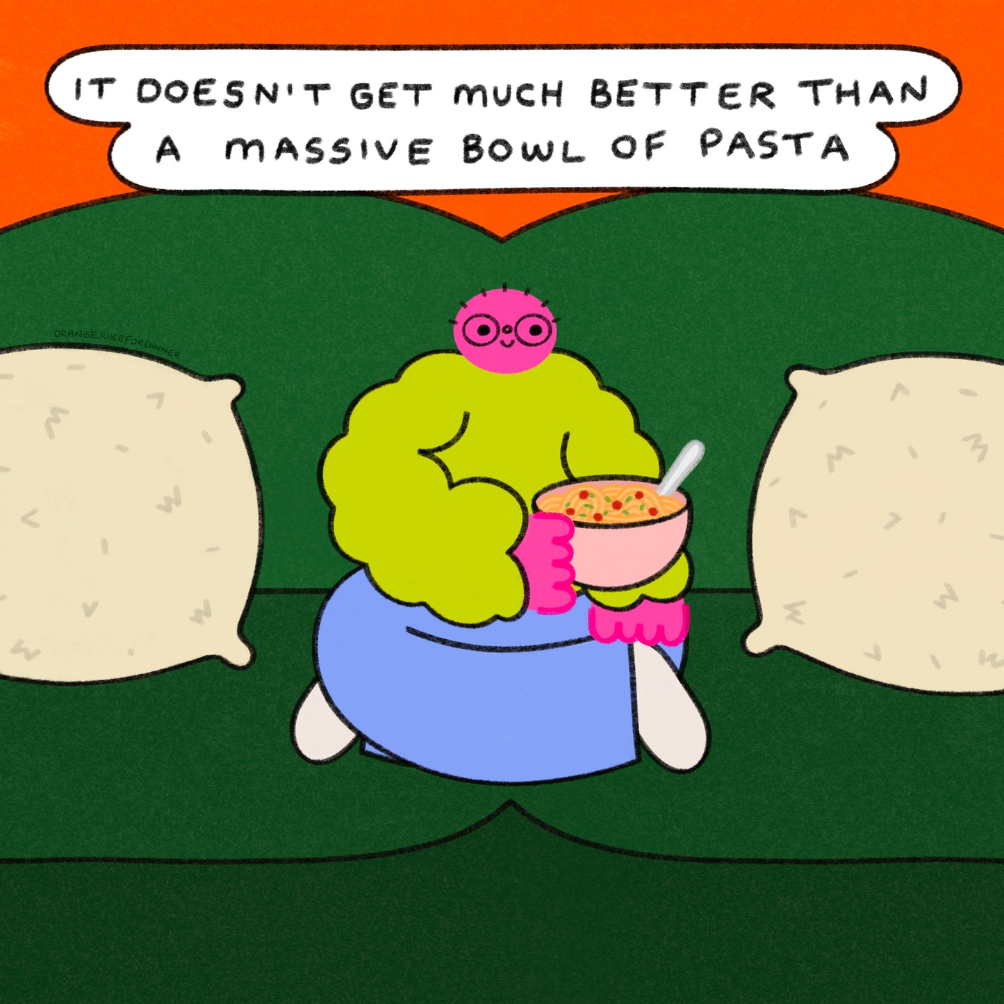 Massive Bowl Of Pasta Art Print