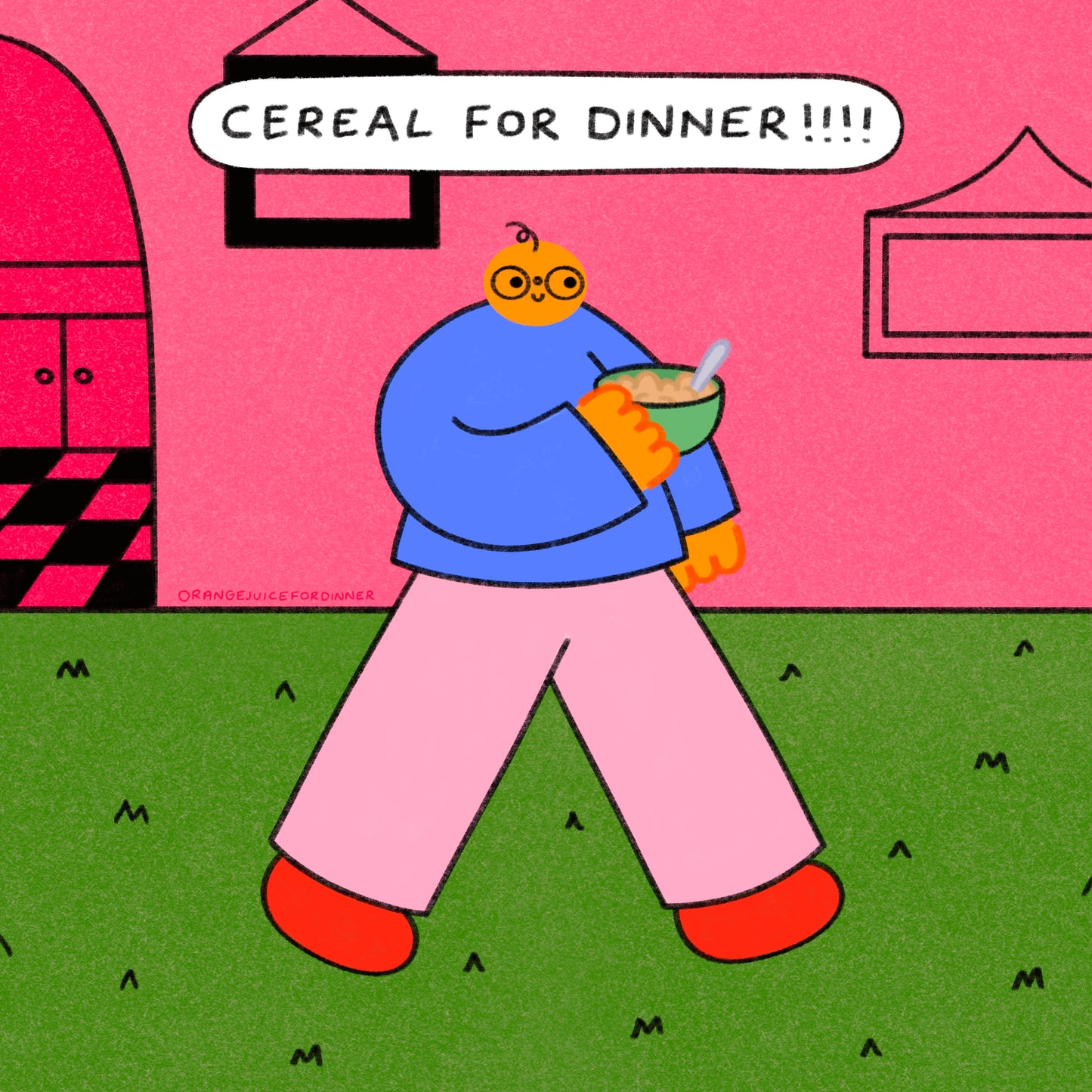 Cereal For Dinner Art Print