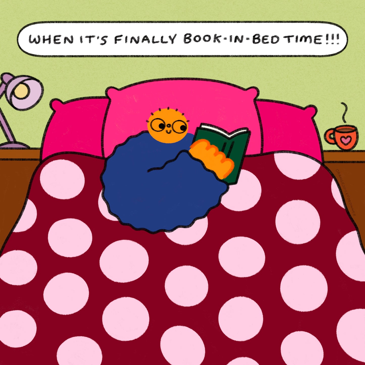 When It’s Finally Book-In-Bed Time Art Print