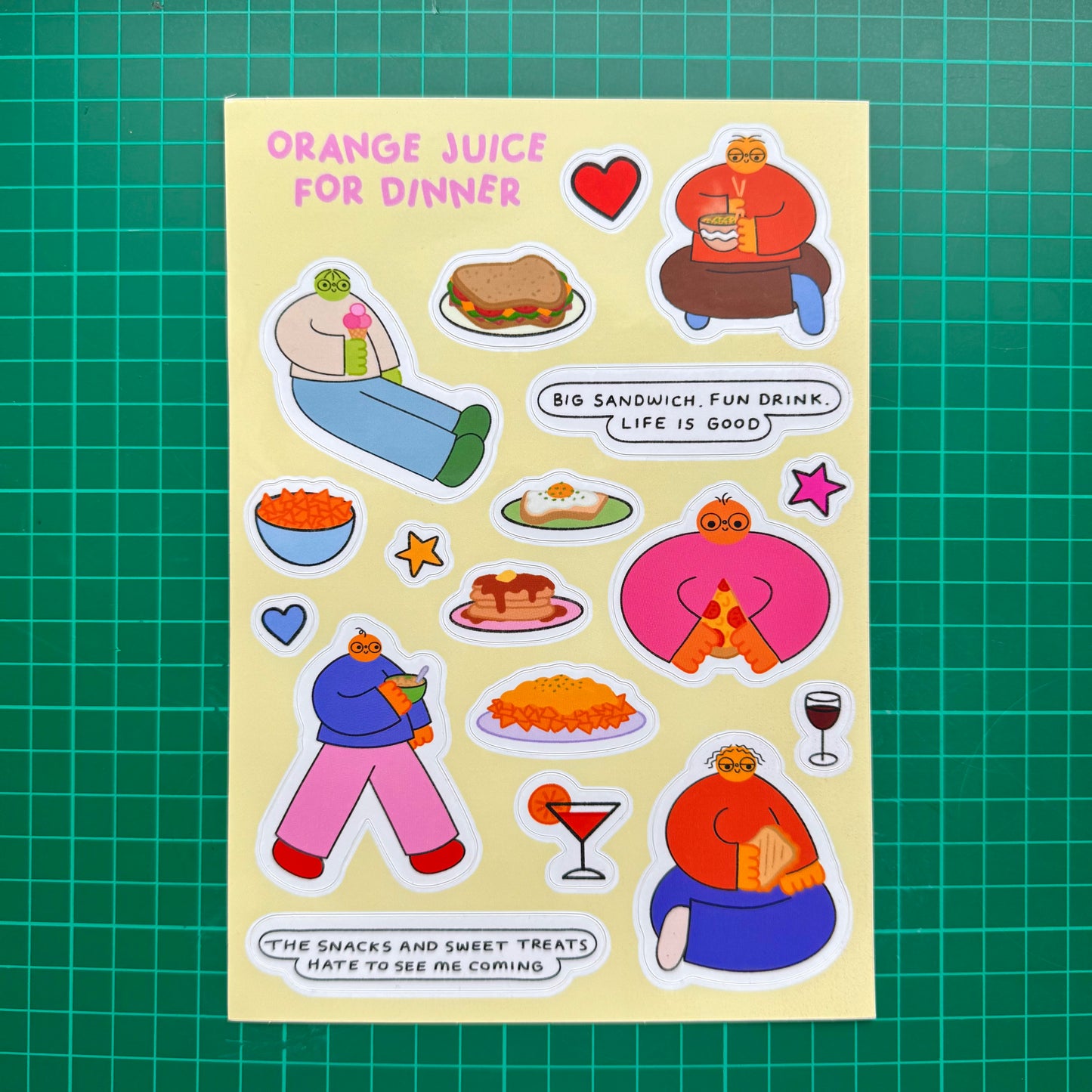 Snacks Sticker Sheet