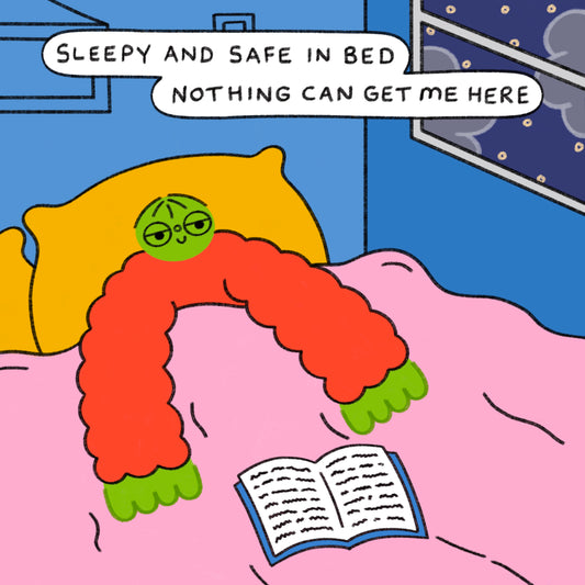 Sleepy And Safe In Bed Art Print
