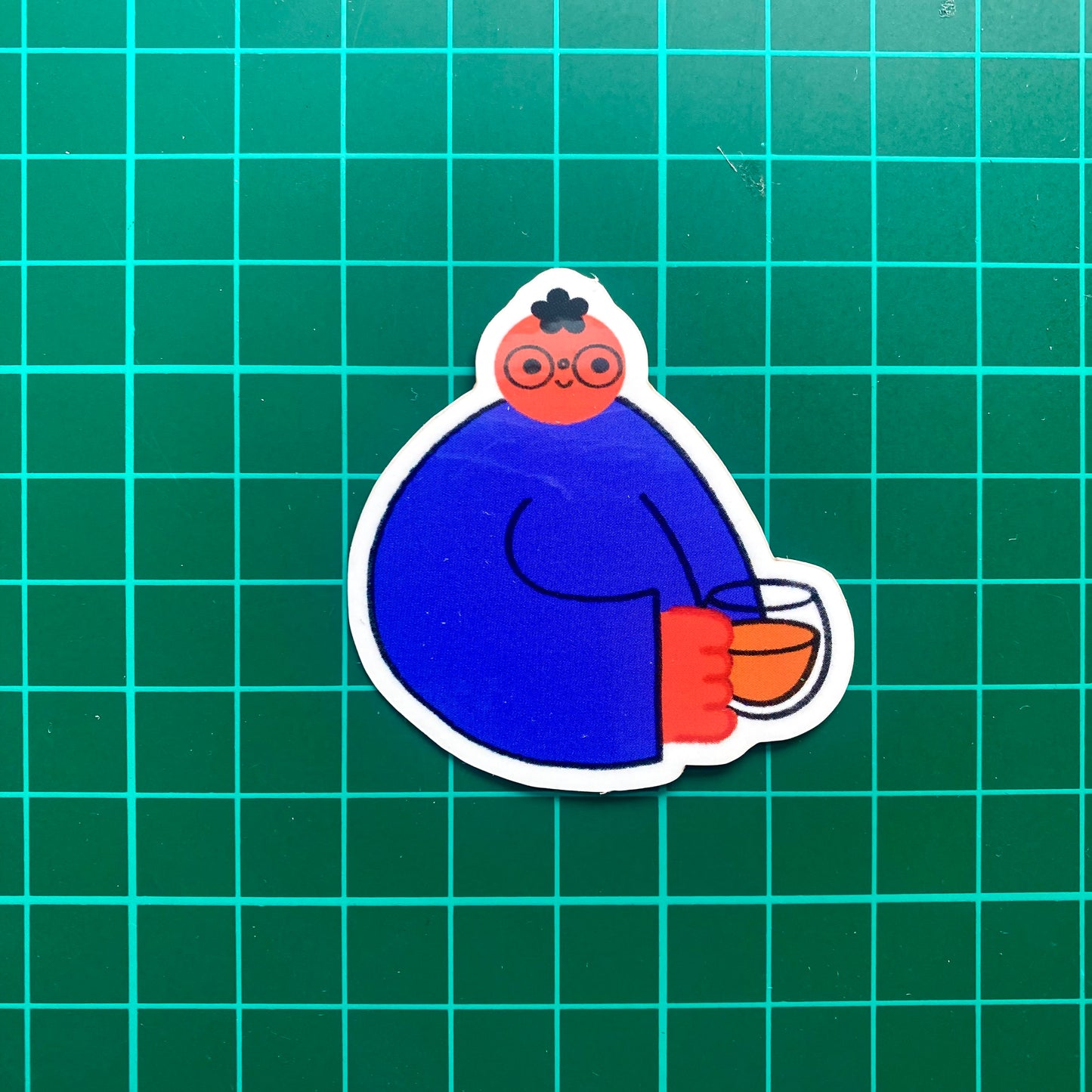 Drinking My OJ Sticker