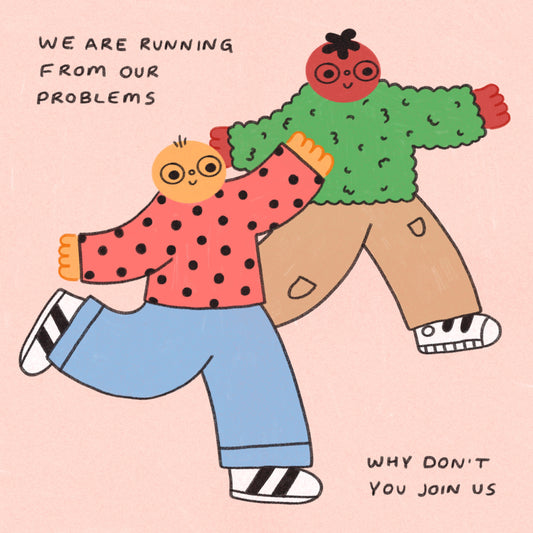 Running From Our Problems Art Print