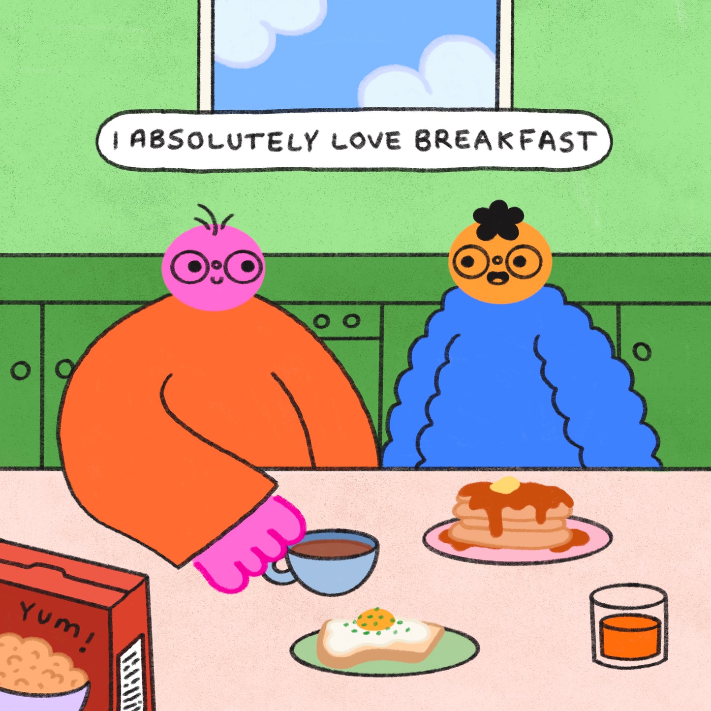 I Absolutely Love Breakfast Art Print