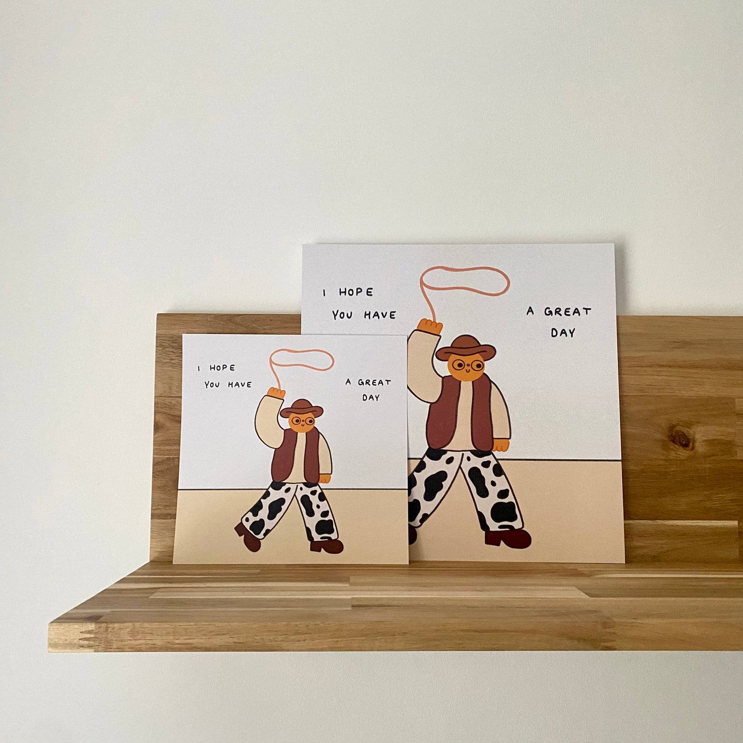 Happy Cowboy Art Print