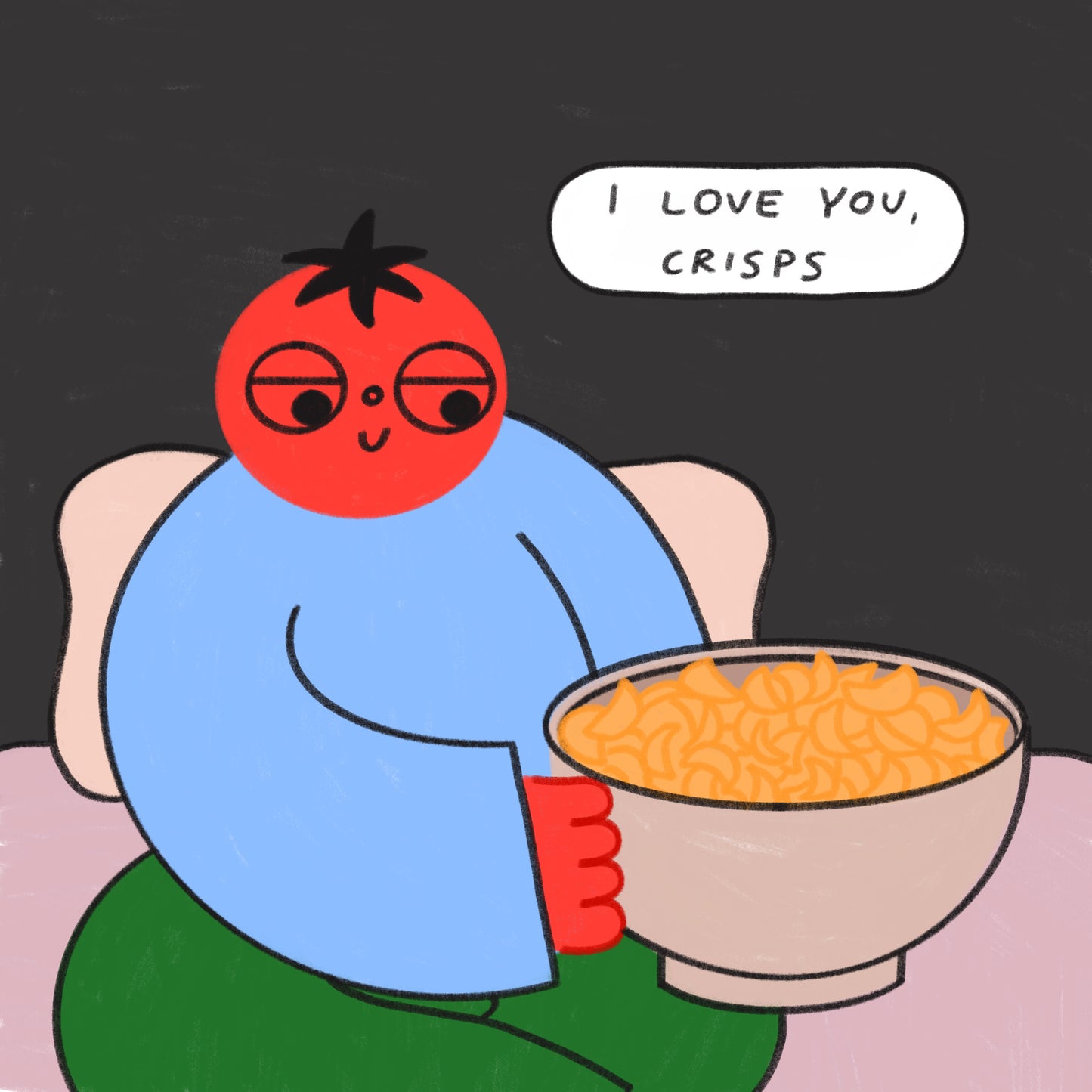 I Love You Crisps Art Print