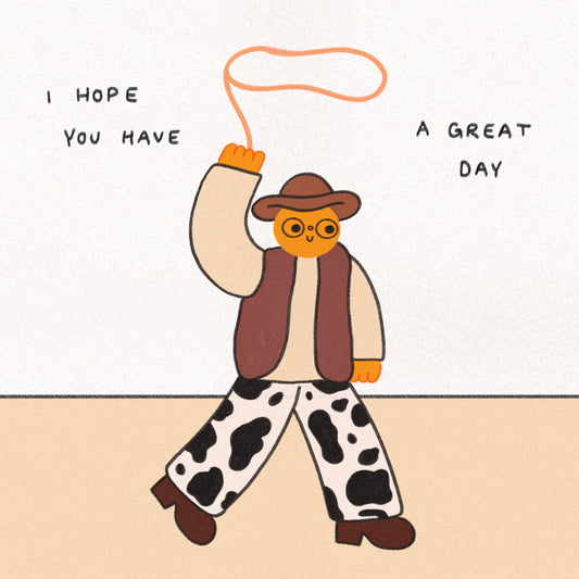 Happy Cowboy Art Print