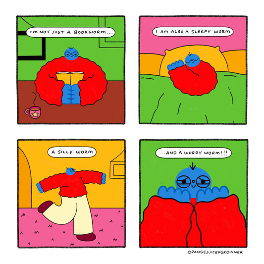 Worm Comic Art Print