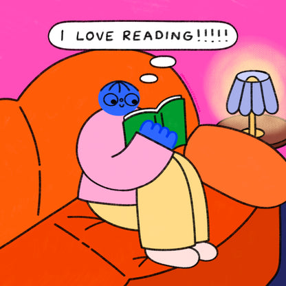 I Love Reading Art Print