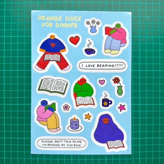 Bookworm Sticker Sheet