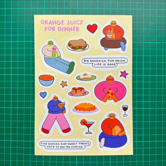 Snacks Sticker Sheet