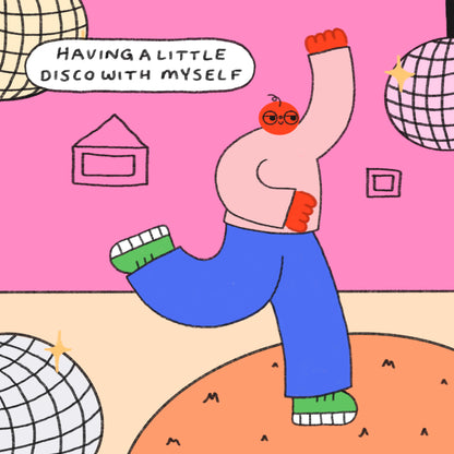Disco With Myself Art Print